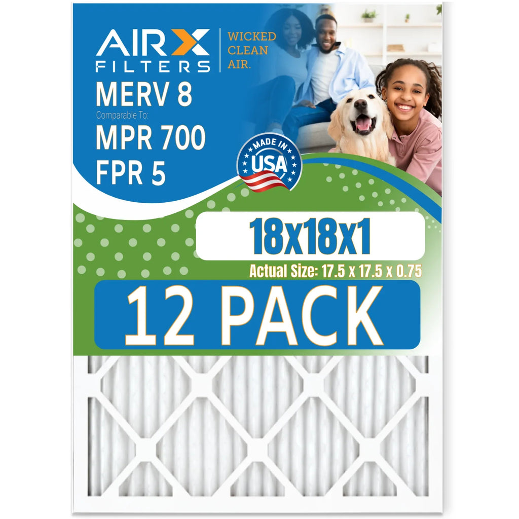 700 12 Comparable & by Furnace 5 of Rating, . 8 Filter Air Filters 18x18x1 - in Pack to Made