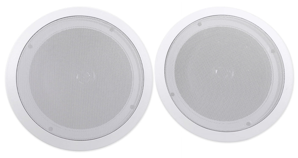 Speakers+Wall Ceiling Stereo+8 4-Room Controls Rockville Home White 8" Kit Audio