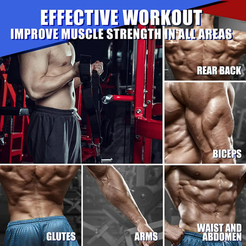 Arm Gym Handles Lifting Tricep Attachment Abdominal Cable Training Grip Machine Strap Weight Heavy for Equipment Duty Strap