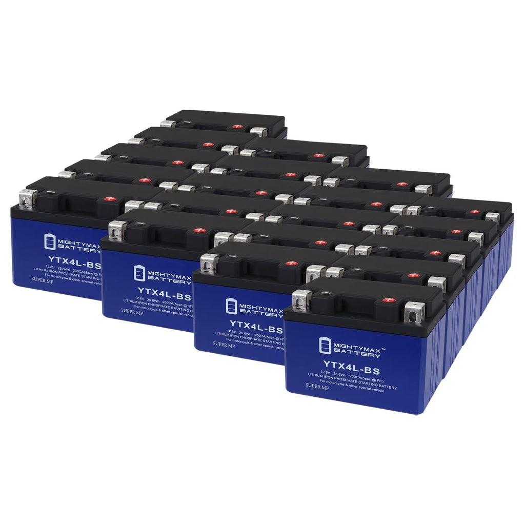 Fits YTX4L- with Battery Replacement - Protek YTX4L- Pack 20 Lithium