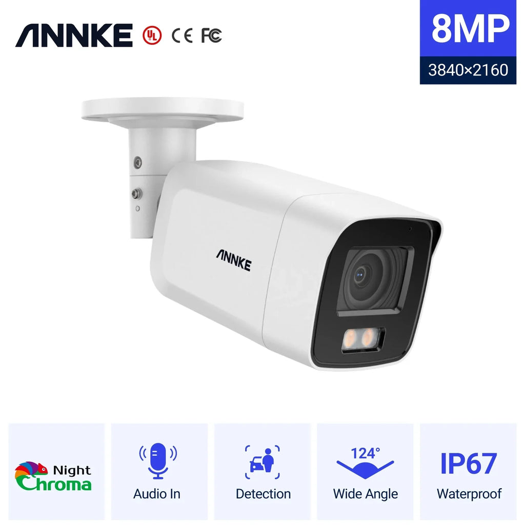 4K Detection Night with Light True Supplement Human Color Security Poe Vehicle Camera Vision Ultra Full
