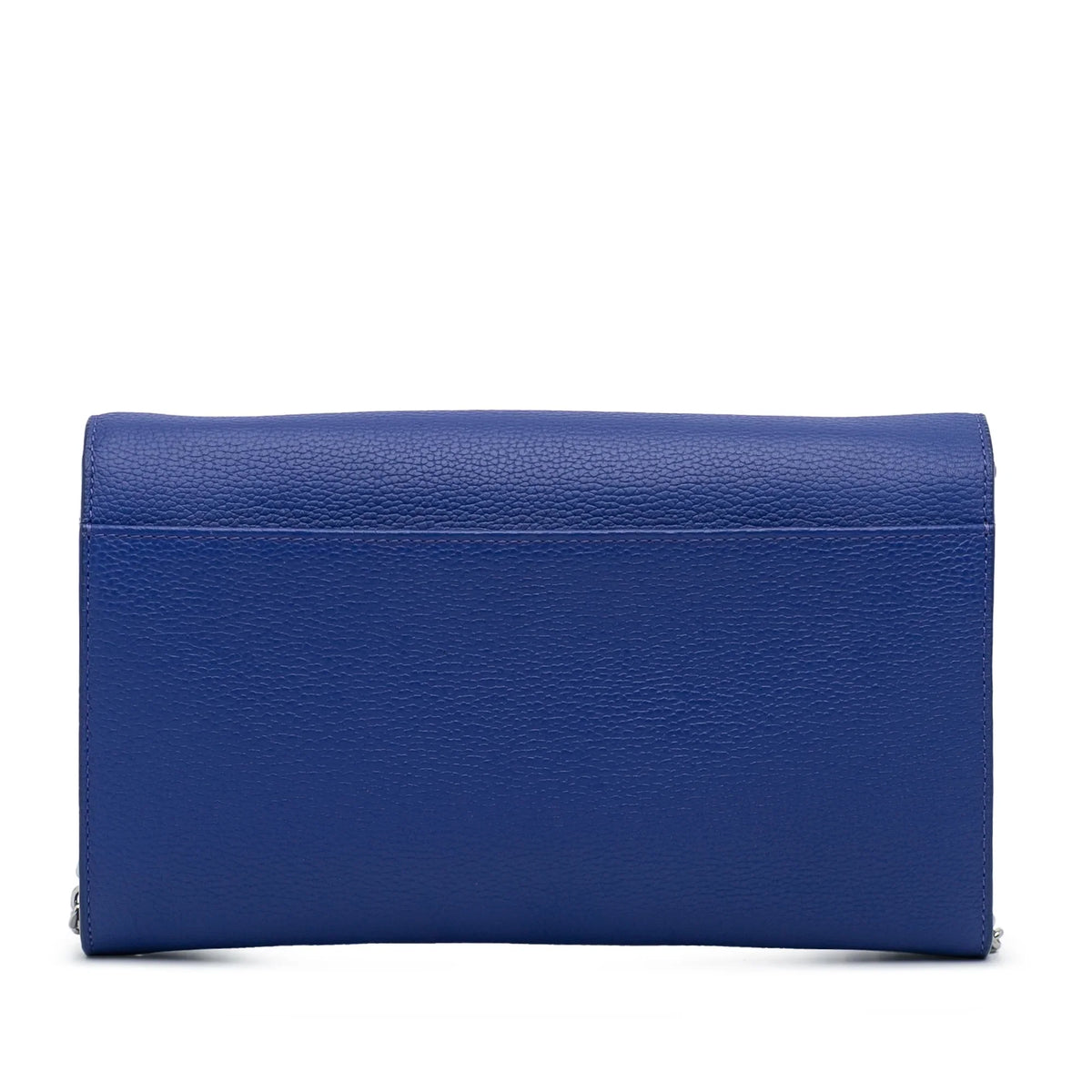 Pre-Owned Unisex Leather (Good) Wallet Crossbody Calf on Chain Studded Patricia Authenticated Blue Bag