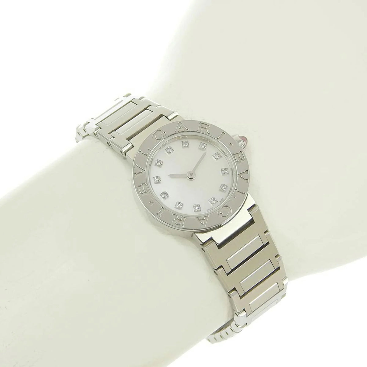 Dial Watch (Like of Mother Battery Pre-Owned Diamond 103095 New) BB23S Pearl 12P Bulgari Shell