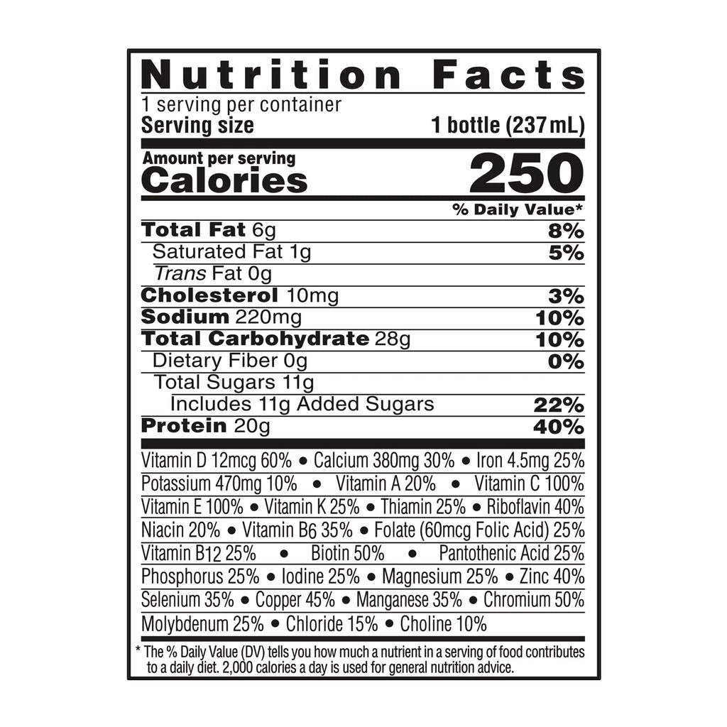 Chocolate, Count Protein, (2 Nutritional Rich Packs) 20g 24 12 - Drink, High Protein