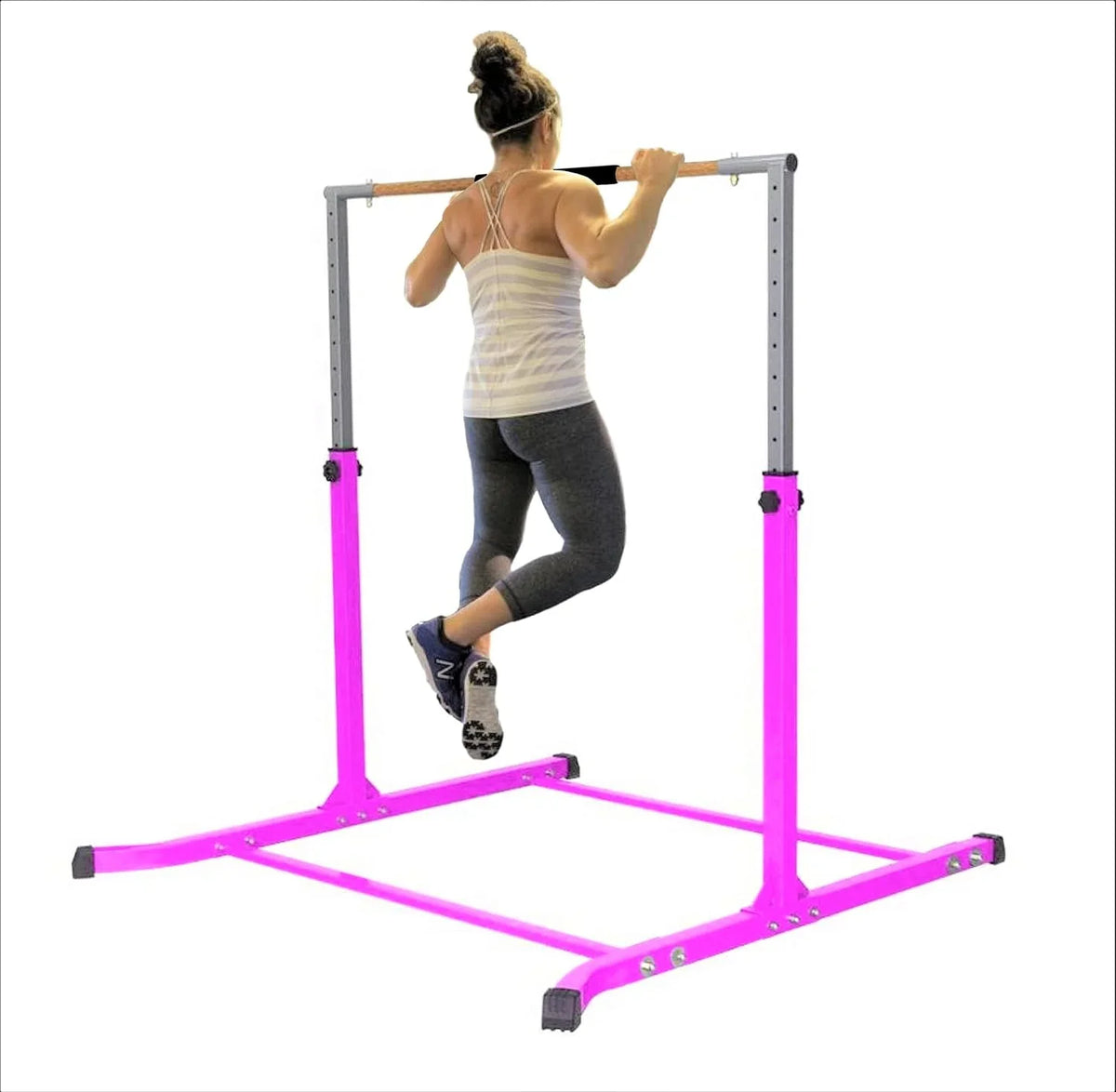 Free Kip - Pink with Bar Training Pad Foam Gymnastics Expandable Athletic Standard Bar Horizontal
