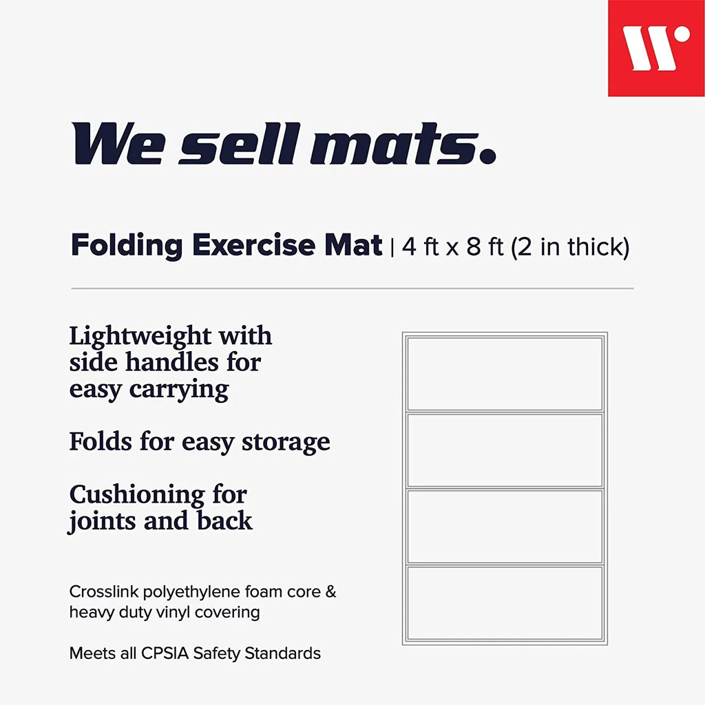 Mat, Multi-Color 4' Personal Mats Exercise x We Sell 8' Fitness Folding