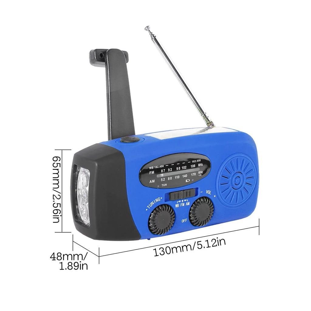 Hand Climatic Lamp Crank Climatic / Hand Bank fo Emergency Rechargeable Power Flashlight Crank Solar Cell & / Battery & Charging Emergency Operated Reading Solar Portable with