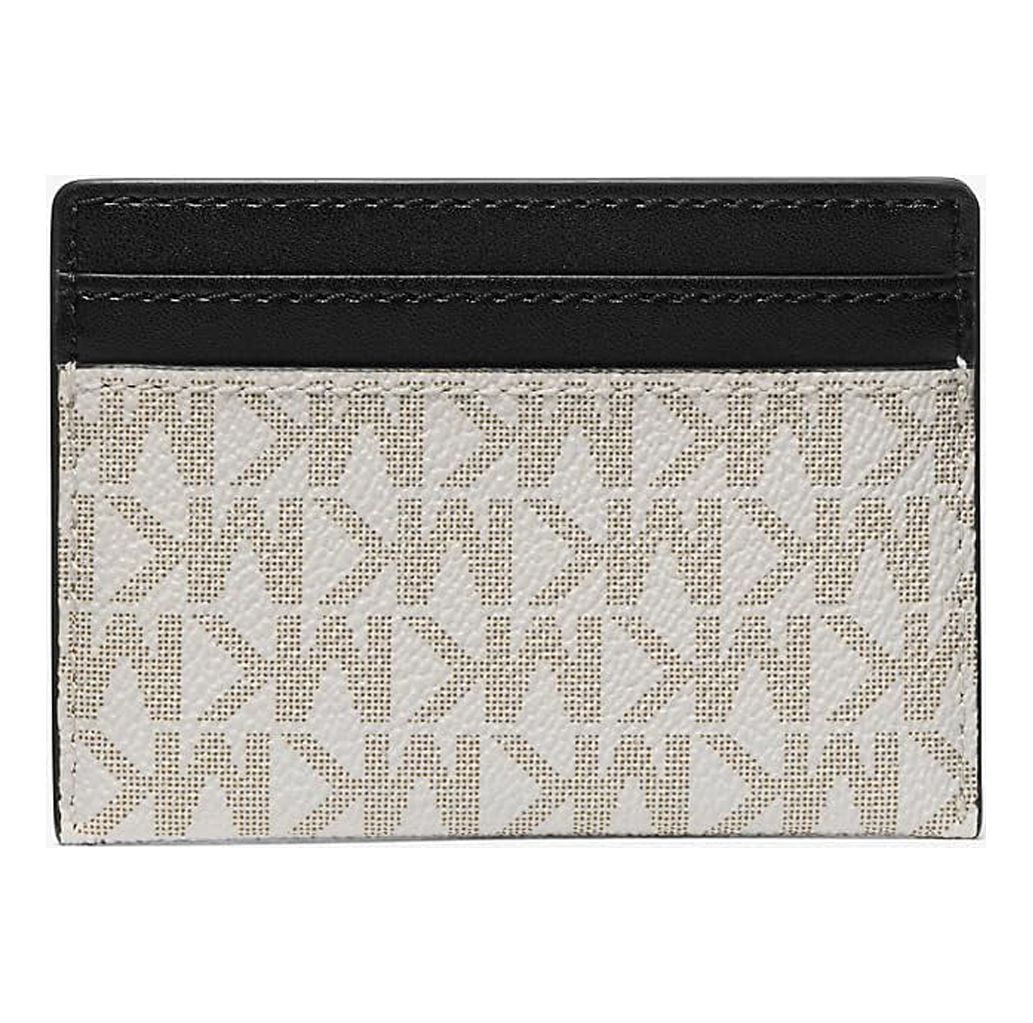 Holder Kors Vanilla/Black Leather Large Reed - Card Michael