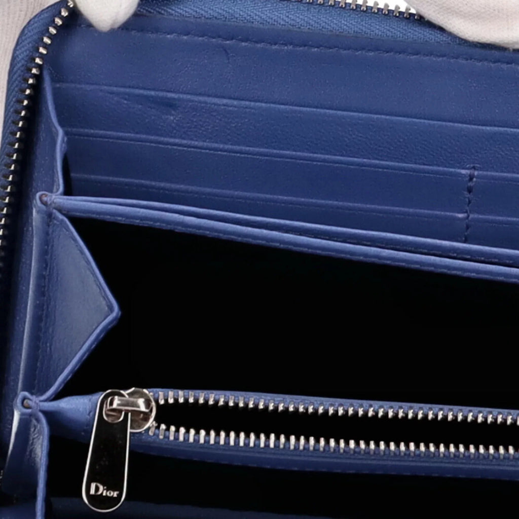 Dior Voyageur long (Good) ladies wallet Pre-Owned lambskin lady Christian