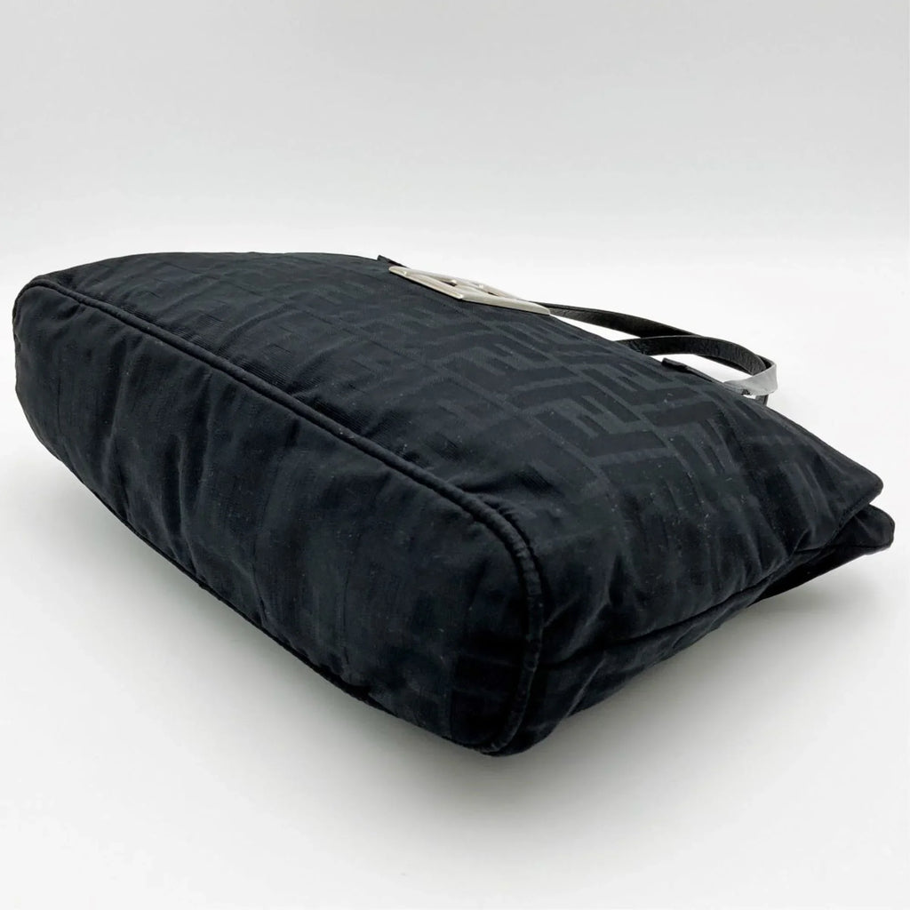bag (Good) ladies black Pre-Owned nylon canvas 15786 handbag tote Zucca pattern