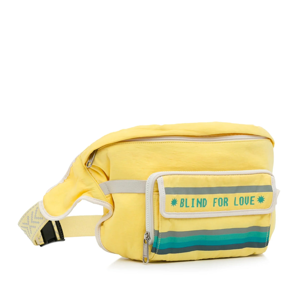 Blind Nylon For with Defects) Fabric Belt Authenticated (New Unisex Love Gucci Pre-Owned Bag Yellow