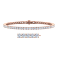 (7 Tennis Gold Bracelet in Diamond 14K 4 Rose Inch) Carat