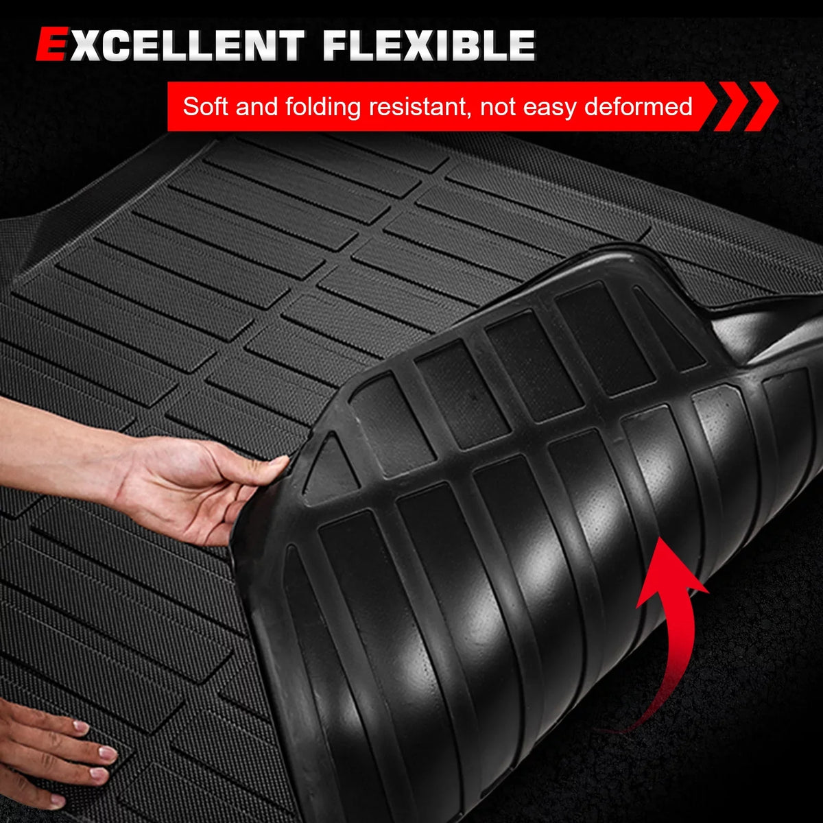 Bed Duty Rear Floor Crew Protector Climatic Ikon Bed, All Mat Ranger Cargo Super Truck Liner Fits Black Trunk Cab Guard Short Heavy 2019-2024 5Ft With Motorsports 3D Flooring Storage Ford