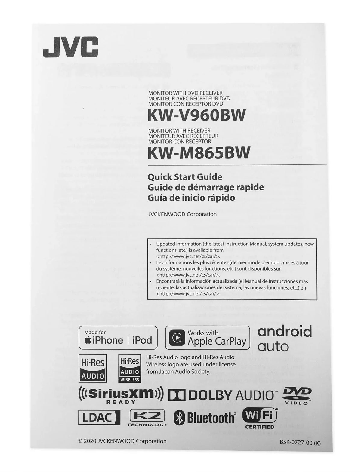 in-Dash Carplay, with 6.8-inch -M865BW Auto, Android Siriusxm All-Digital Mobile Receiver Media Apple and Ready Bluetooth, Double-Din
