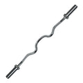Body Valor -28mm Arm Hand Curls Fitness 47" Triceps Bar Workout Knurled Streel Curl and Upper for Grip