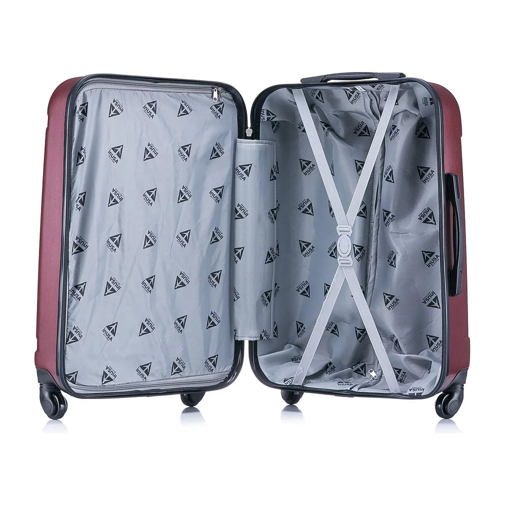 Spinner InUSA Wine Plastic 4-Wheel Luggage Pilot Large (IUPIL00L-)