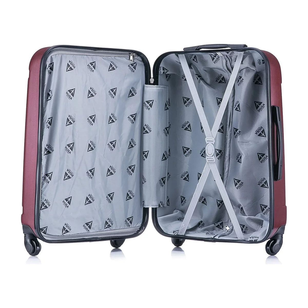 Spinner InUSA Wine Plastic 4-Wheel Luggage Pilot Large (IUPIL00L-)