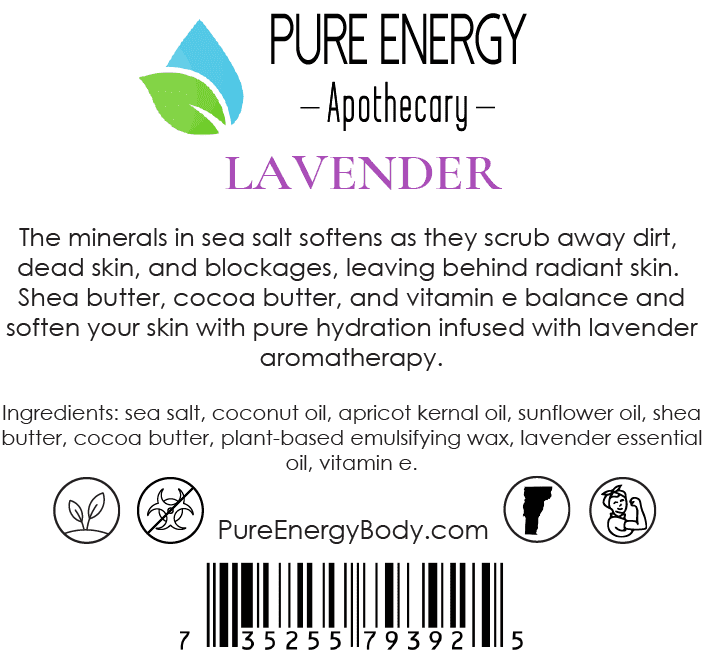 Apothecary Energy Salt Sea Lavender oz. Scrub Pure 8