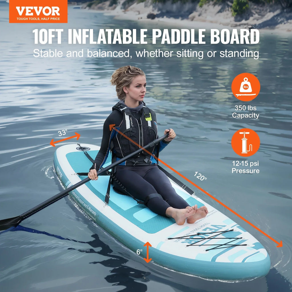 Board Board Stand Inflatable Up Seat Kayak 10 ft Accessory Paddle with