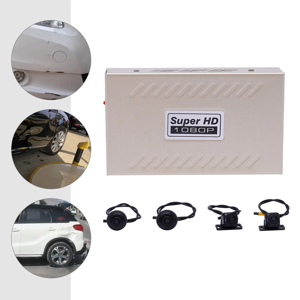 Recording Night System 4-Camera 1080P Bird Kit 360° Recorder View ZhdnBhnos Rear Panoramic View Vision Car
