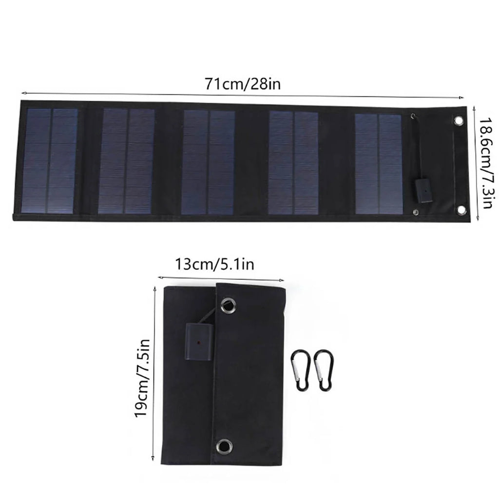 20W Mountaineering Panel Output for Moistureproof Solar Charger Power Foldable Solar