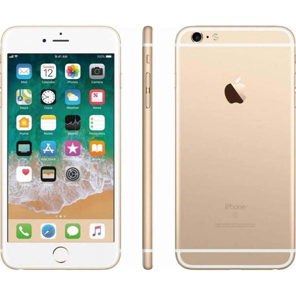 Unlocked Apple iPhone 4G Pre-Owned Plus, 16GB 6S (Refurbished: Gold, - Good)
