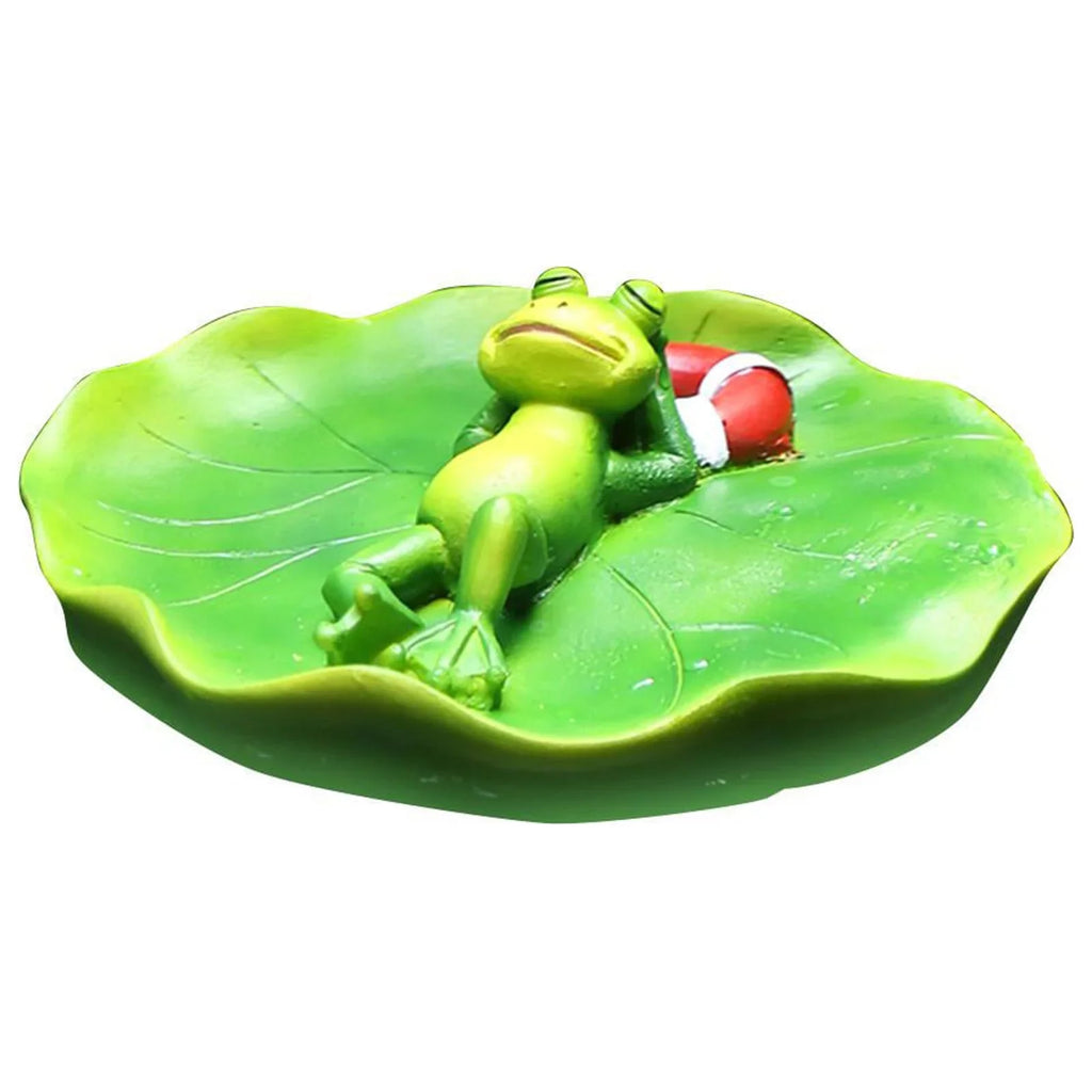 Pool Figurine Animals Statue Simulation Decor for Frog Tabletop Accessories Moisture Floating Ornament Shelf Office Garden Crafts