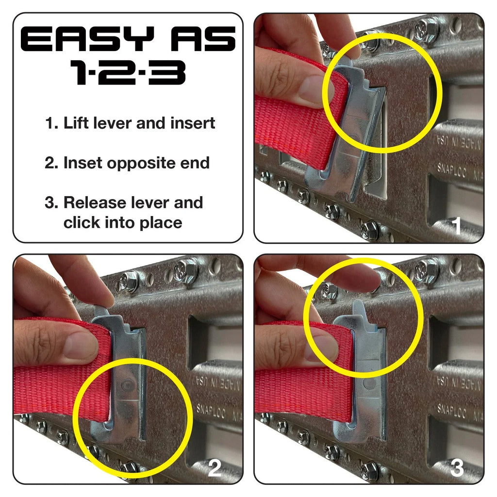 E-Track Fast-Track Galvanized 2-Pack Trailers Horizontal Logistic 32 Tie-Down for Steel - Inch Trucks, Pickups, Vertical,