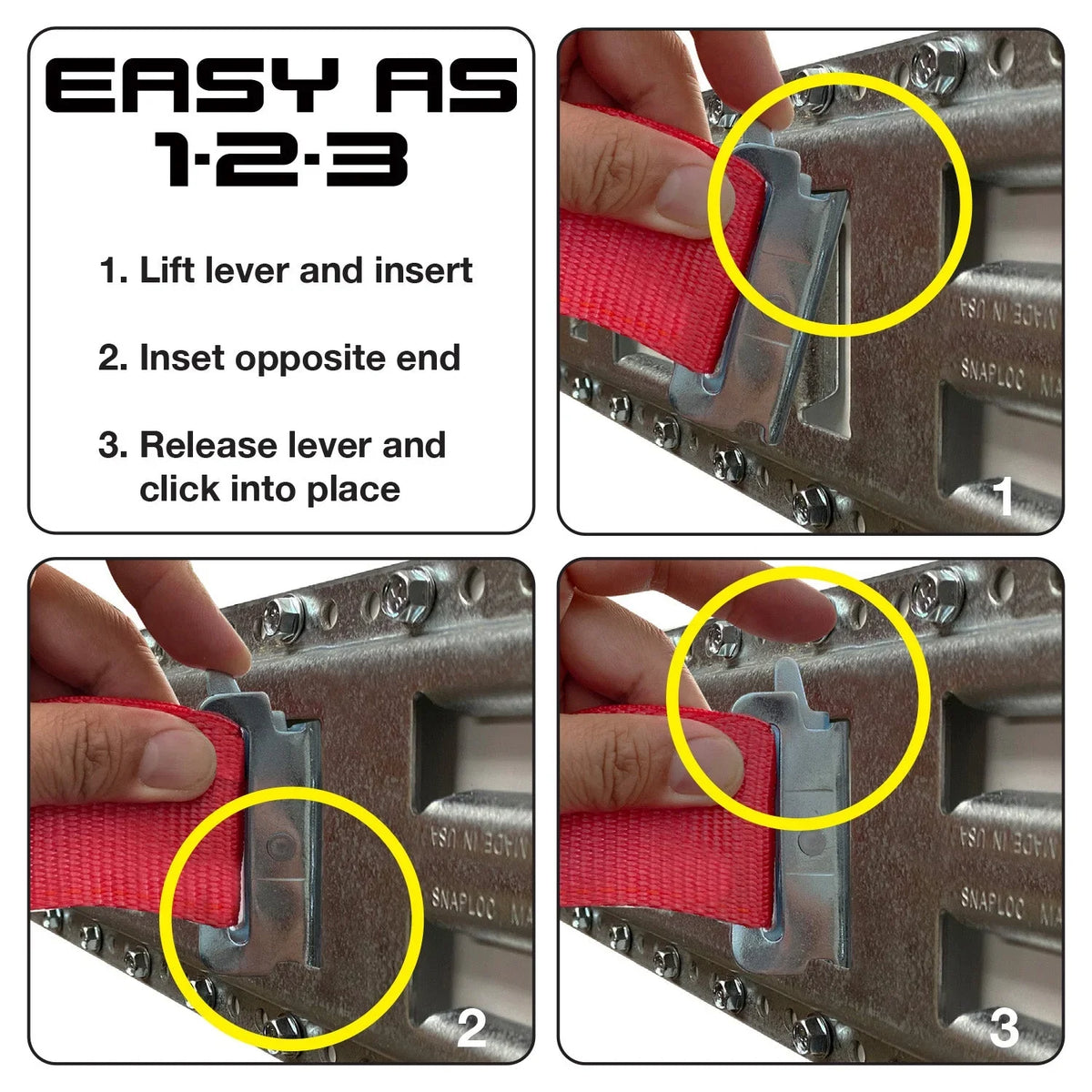 E-Track Fast-Track Galvanized 2-Pack Trailers Horizontal Logistic 32 Tie-Down for Steel - Inch Trucks, Pickups, Vertical,