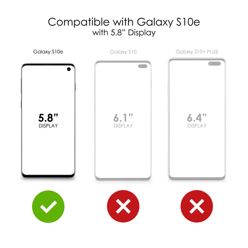 '- Protector S10e Clear Samsung Screen) DistinctInk Over (5.8" Back Ribbon Faith Tempered Hybrid Galaxy Shockproof Screen Glass Pink Acrylic Bumper - for Cancer Fear - Case