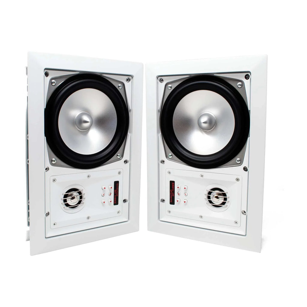 or pair, of Ceiling White speakers 4 total) Includes Speaker - - (Multipack SpeakerCraft Three Grill MT6 8 In-Wall
