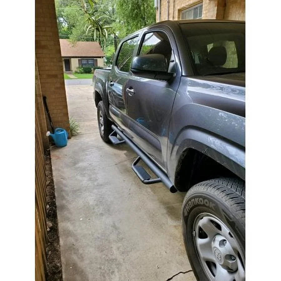 Side Steps Toyota Bar Cab Hoop Black Nerf Board Bars Dropped Door for Matte Tacoma Double/Crew 2005-2023 Running Steps Kojem