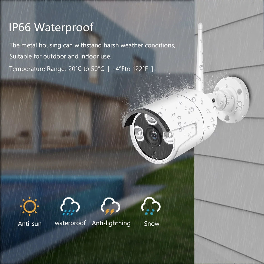 App Remote Cameras 1080P System, 2.0MP 1080P Access, Vision, 1080P + Alert, No 8PCS Camera with Indoor 8CH Drive Night Outdoor Hard Wireless 8Channel Smart Tuya Motion