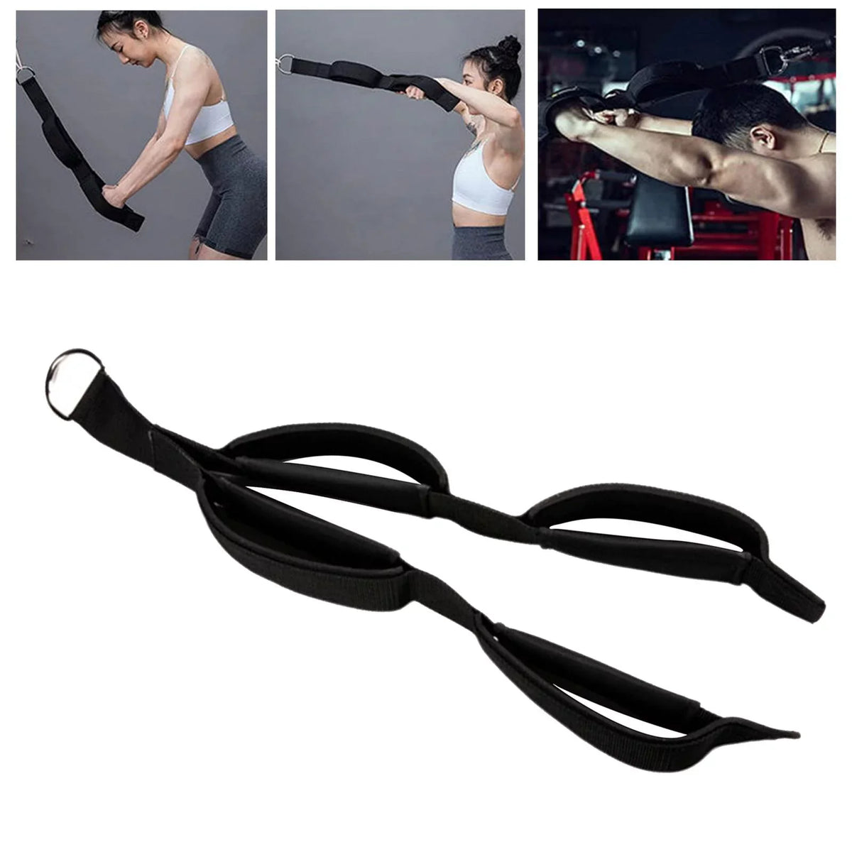 Arm Gym Handles Lifting Tricep Attachment Abdominal Cable Training Grip Machine Strap Weight Heavy for Equipment Duty Strap