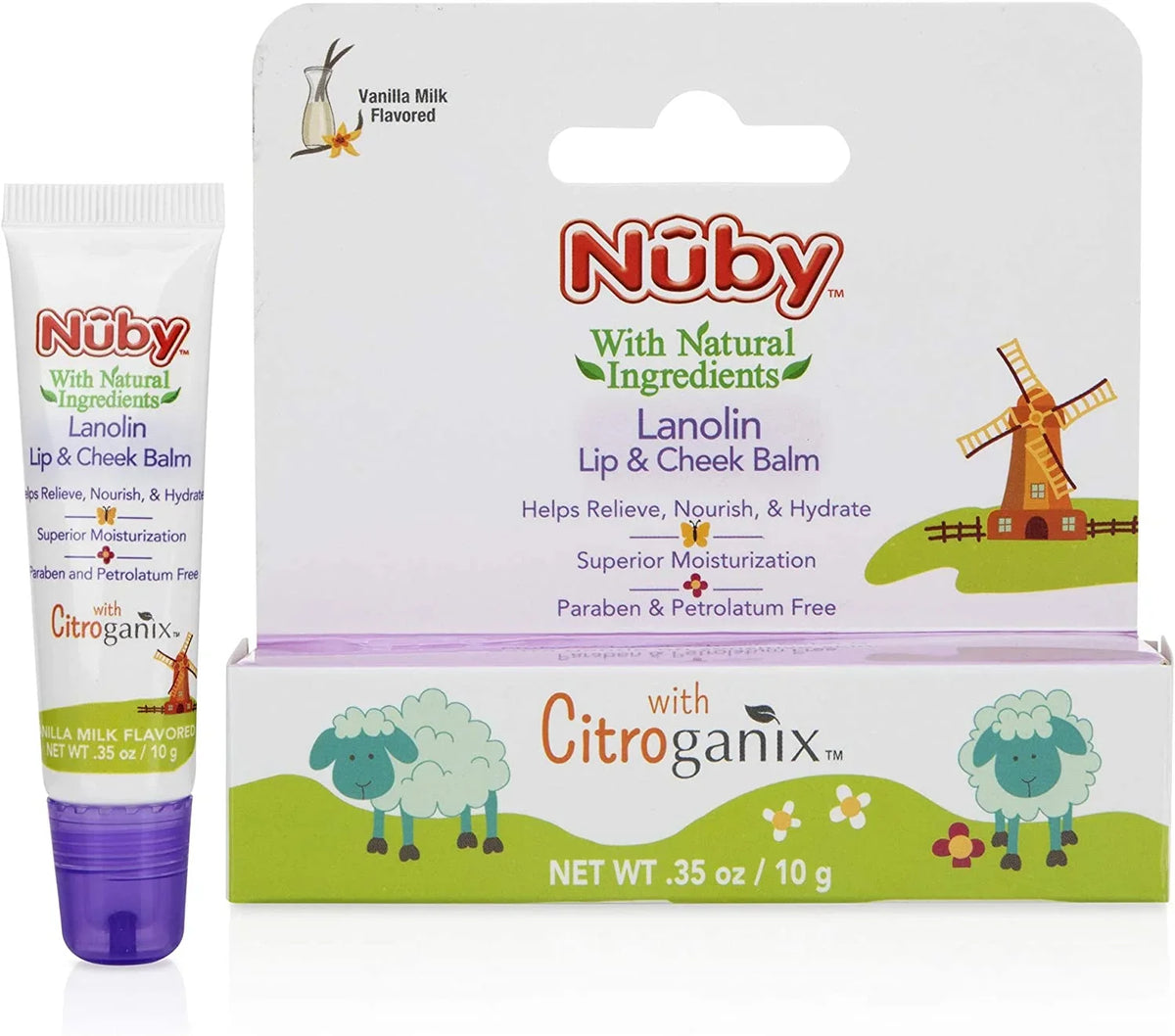 Lanolin Milk Cheek Citroganix, Balm Baby, Talbot's Flavor, Vanilla Nuby, Naturally & Dr. Pack Inspired with Lip for 4
