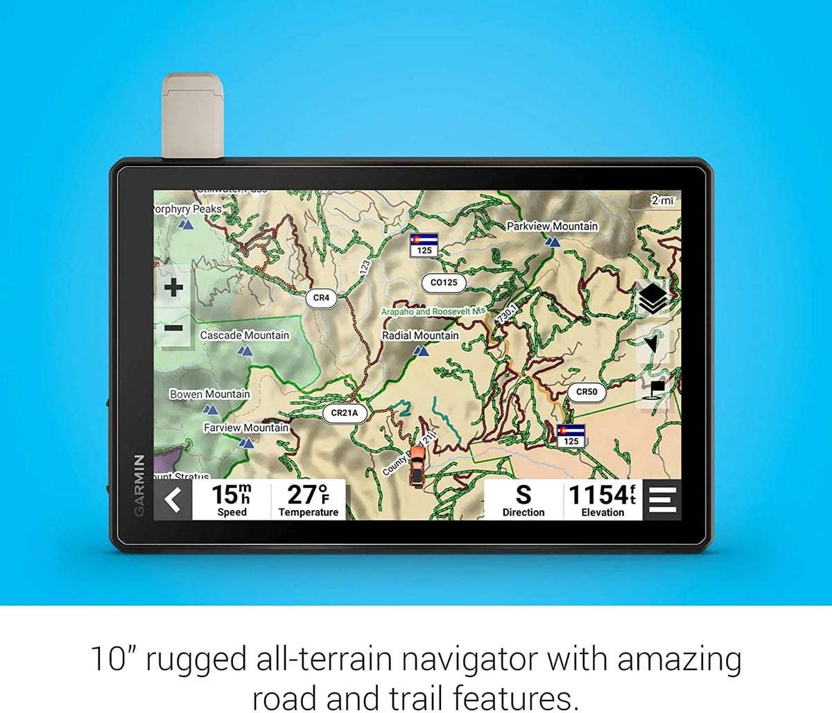 Garmin Overland 10" Emergency + Protection Edition 3 Bracelet Navigator Essentials Bundle 2-Pack Deco All-Terrain Tactical 010-02509-00 Extended Pack Tread Paracord Year with