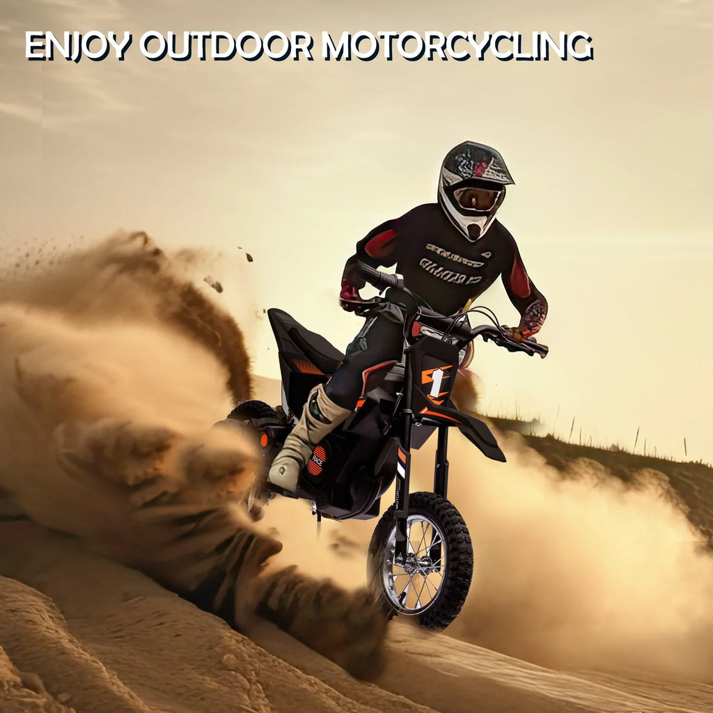 Dirt JoyWheels 13 Boys Child Black Motor Ages Bike, Years 13mph, Electric 24V +, Motorcycle Toy Bike,
