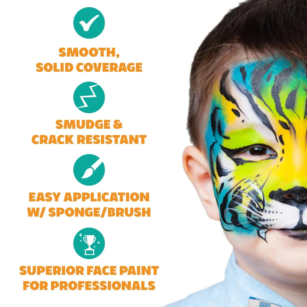 Body Activated Set, Special And Non Professional Kids Effects Toxic Face Party, Paints & Kit Moisture Face Adults, Black Safe Makeup White Cosplay, For Paint Painting