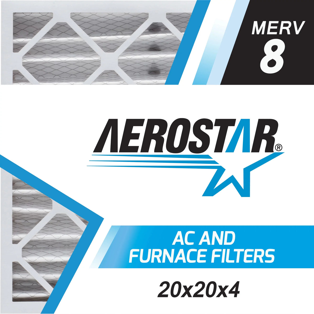 Pleated of 4, Made in 20 Box x Aerostar 6, 20 Air x Filter, 8, the 20x20x4