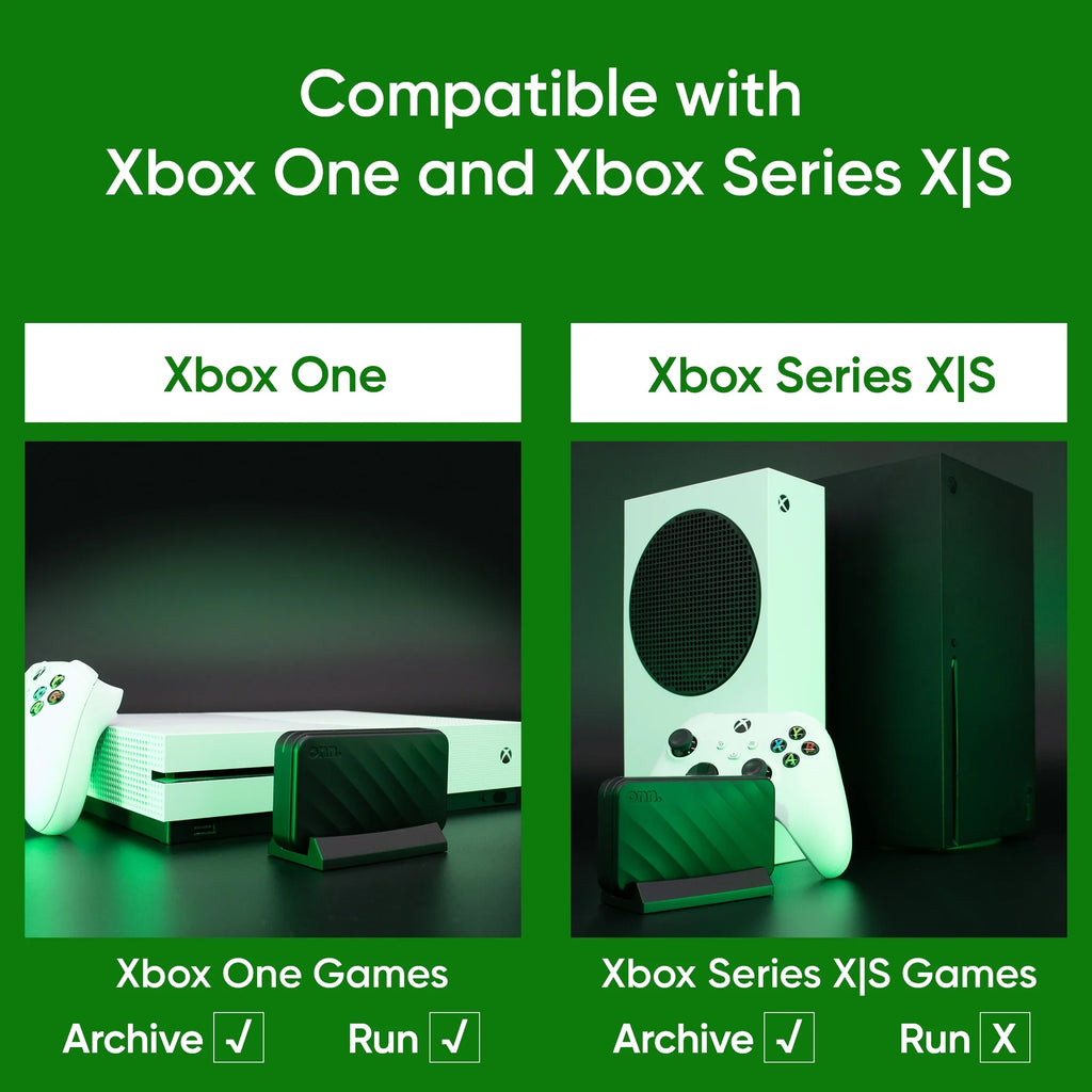 onn. 1TB Xbox with Gaming and Xbox One X|S Fits Portable Series