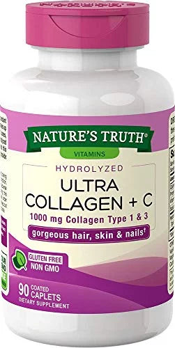 with Collagen Nature's Count, C, Truth Pack Caplets Vitamin Mg 2 1000 90 Hydrolyzed