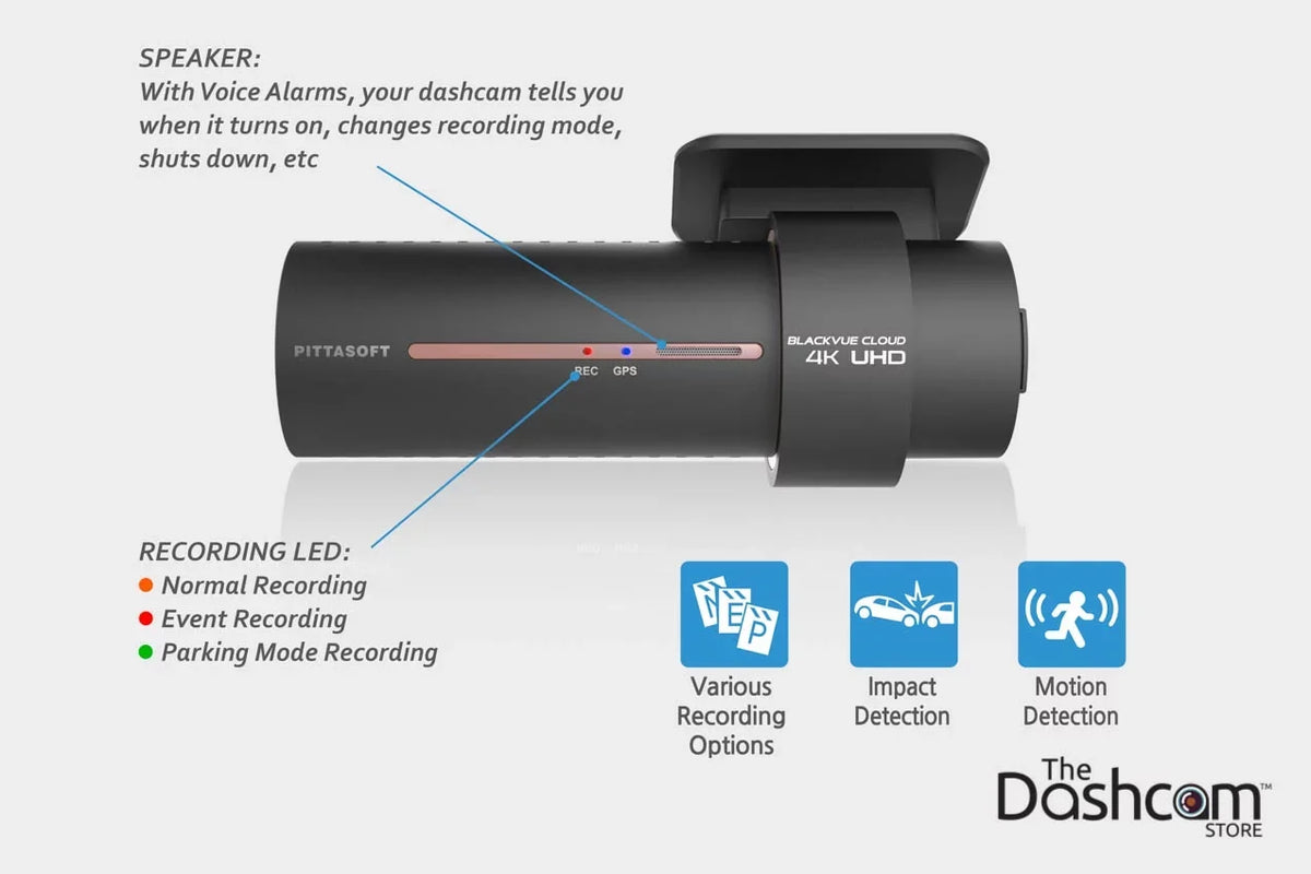 Memory WiFi Dashcam BlackVue w/ 4K DR900S-1CH 128 Single Lens Card Cloud-Capable