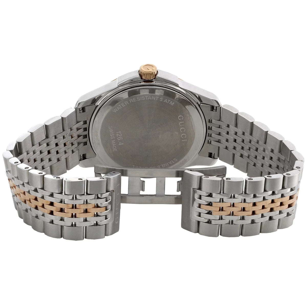 / Watch Diamond Tone Ya126410 Rose . 38mm G-Timeless Steel S. Gucci Two 2