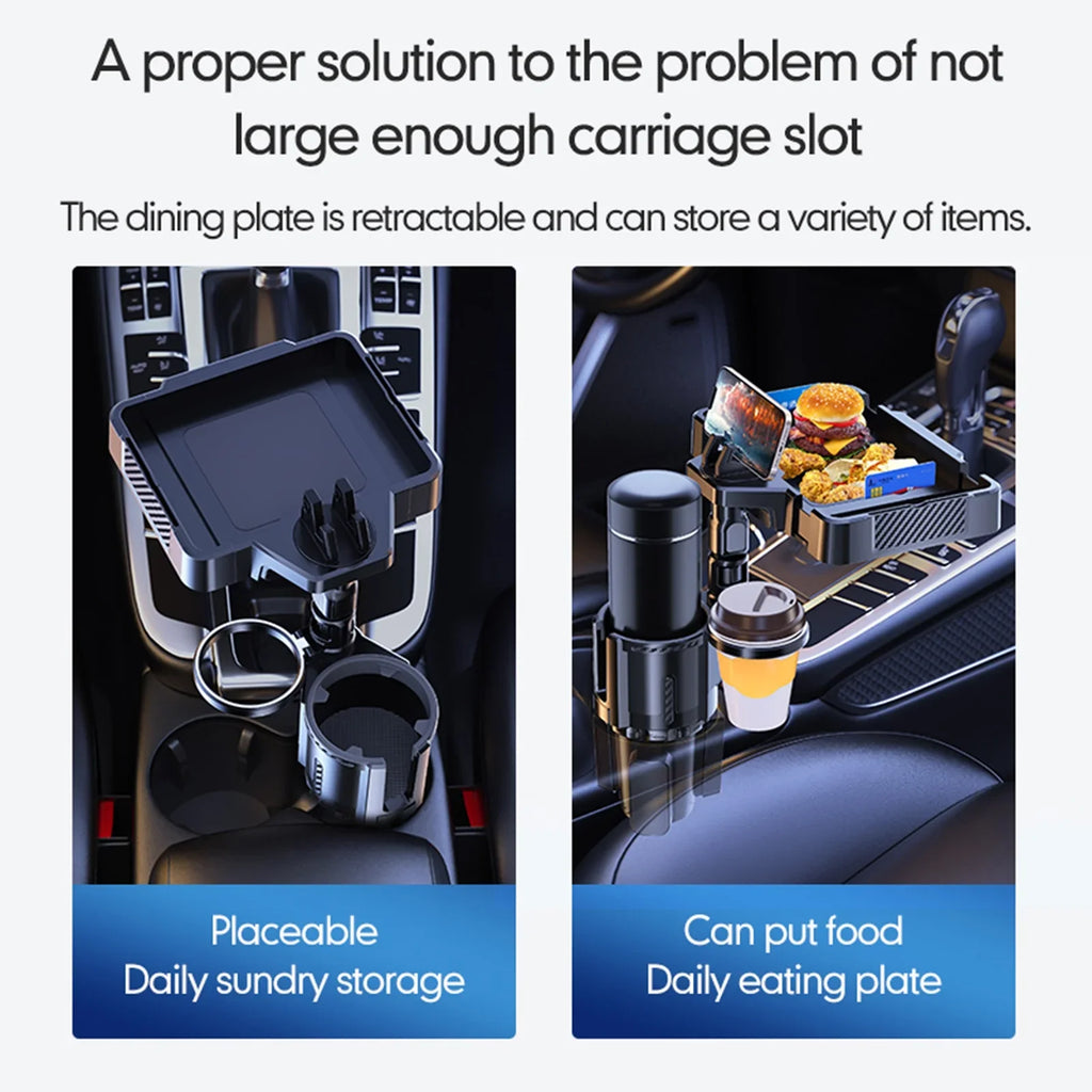 Multifunctional Storage Holder, Tray, Car Space the 4IN1 Expanding Conveniently Adjustable for moobody Design Dual Holder Car in Cup