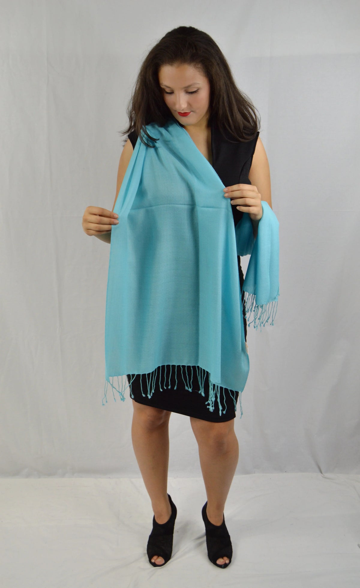 Fancy Regular (Tiffany Shawl/Evening Pashmina Shawl/Light Shawl/Scarf/Scarves Shawl/Moisture Shawl) Shawl/Pashmina Blue Shawl/Summer weight Shawl/Sheer