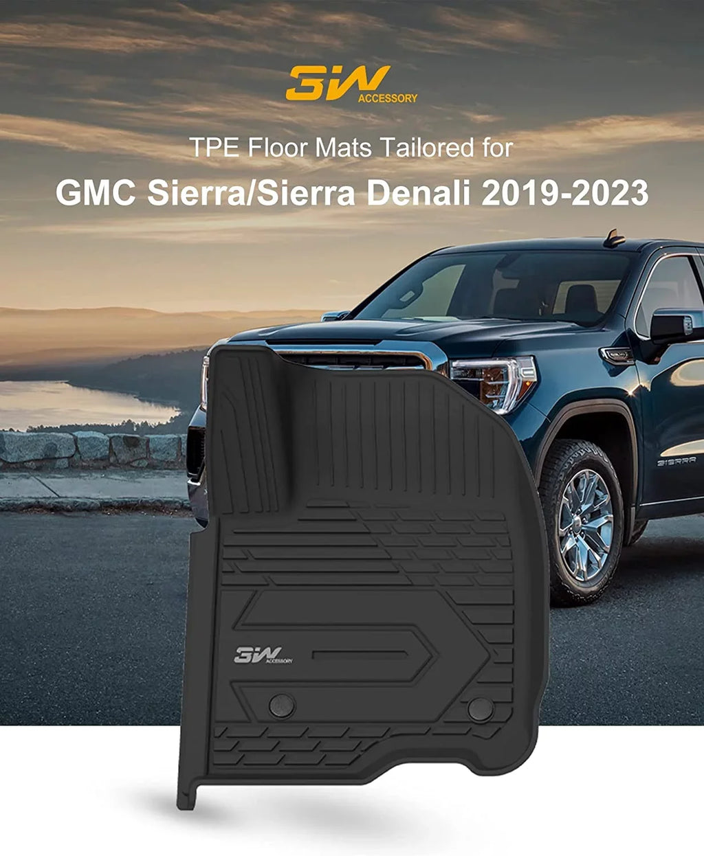 (Don't Mats Carpeted Chevrolet Chevrolet &2020-2024 Silverado/ Crew Storage 3W 2500 Double Factory Cab 2019-2023 /3500HD Sierra Sierra Fit Cab), 1500 For for Silverado/ Floor & with