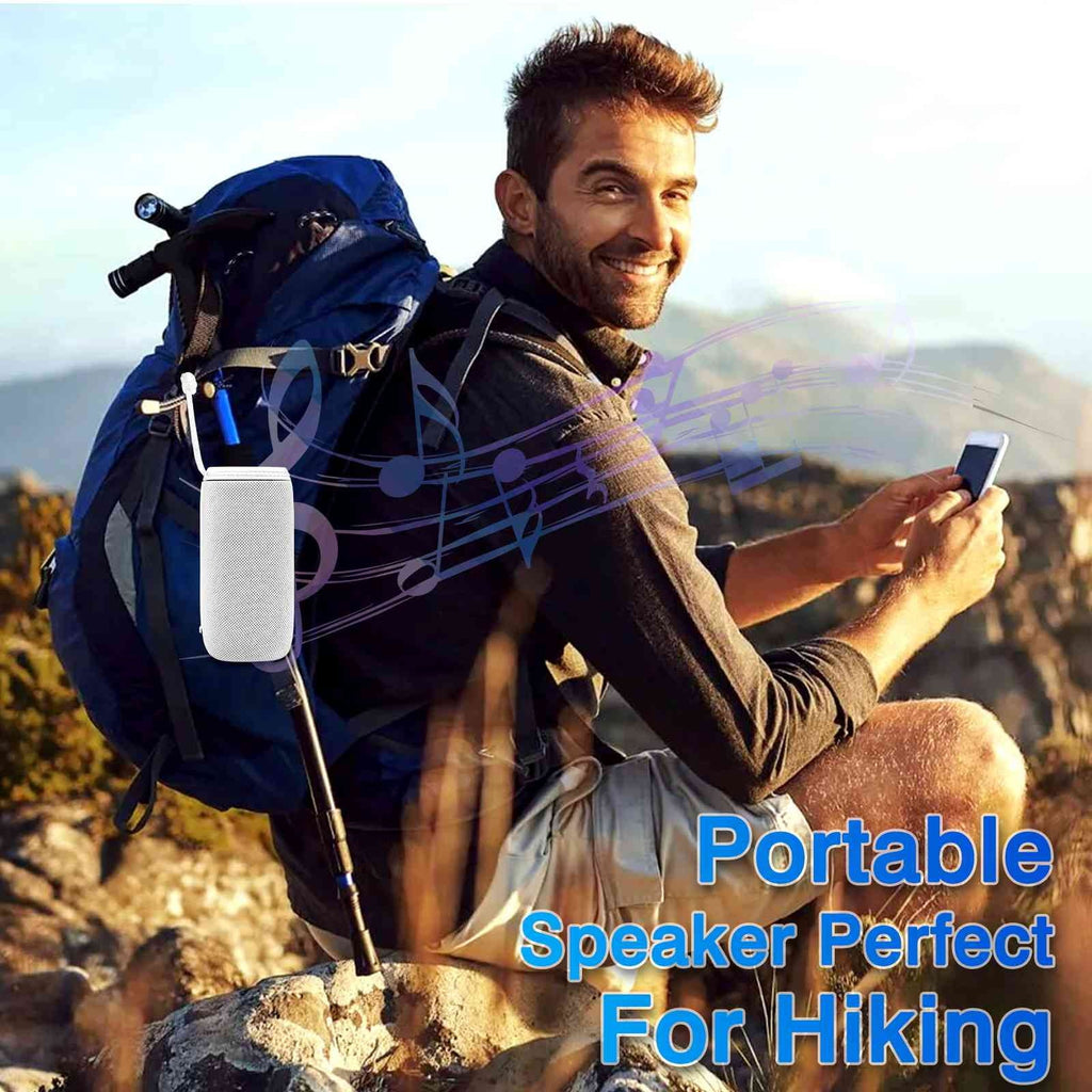 360° Surround Portable for Sony Pairing, True Moistureproof Xperia IPX5 Speakers UrbanX - Sound Bluetooth XA1 BT5.3, Plus Speaker Scorpio with Series Bass, Punchy Wireless White Speaker,
