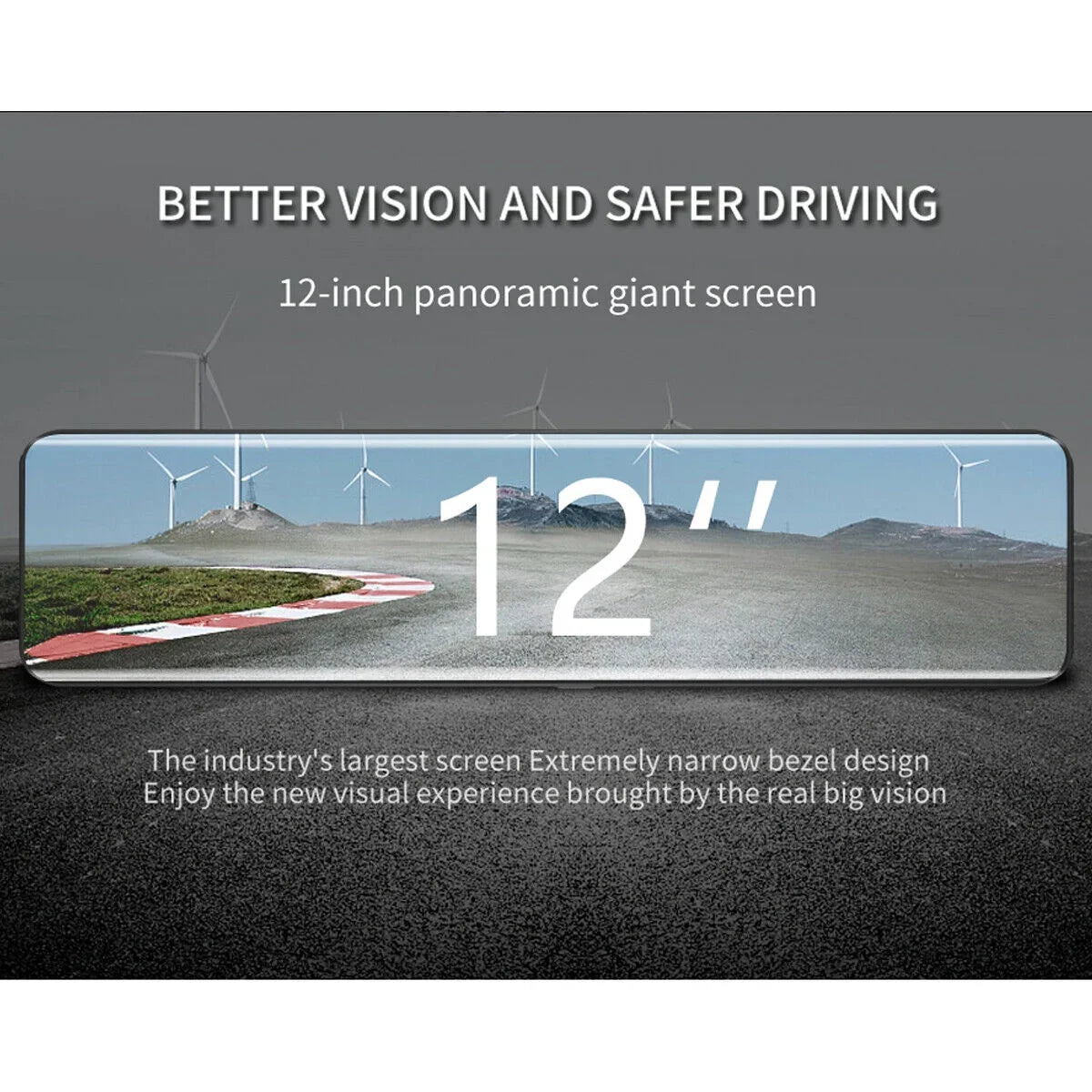 Full Angle, Camera Backup Night Camera Screen Touch Dash Mirror Cam View Parking and Starlight 170° Wide Car Camera Moistureproof Front Monitor 12" 4K Large Backup Rear Vision,