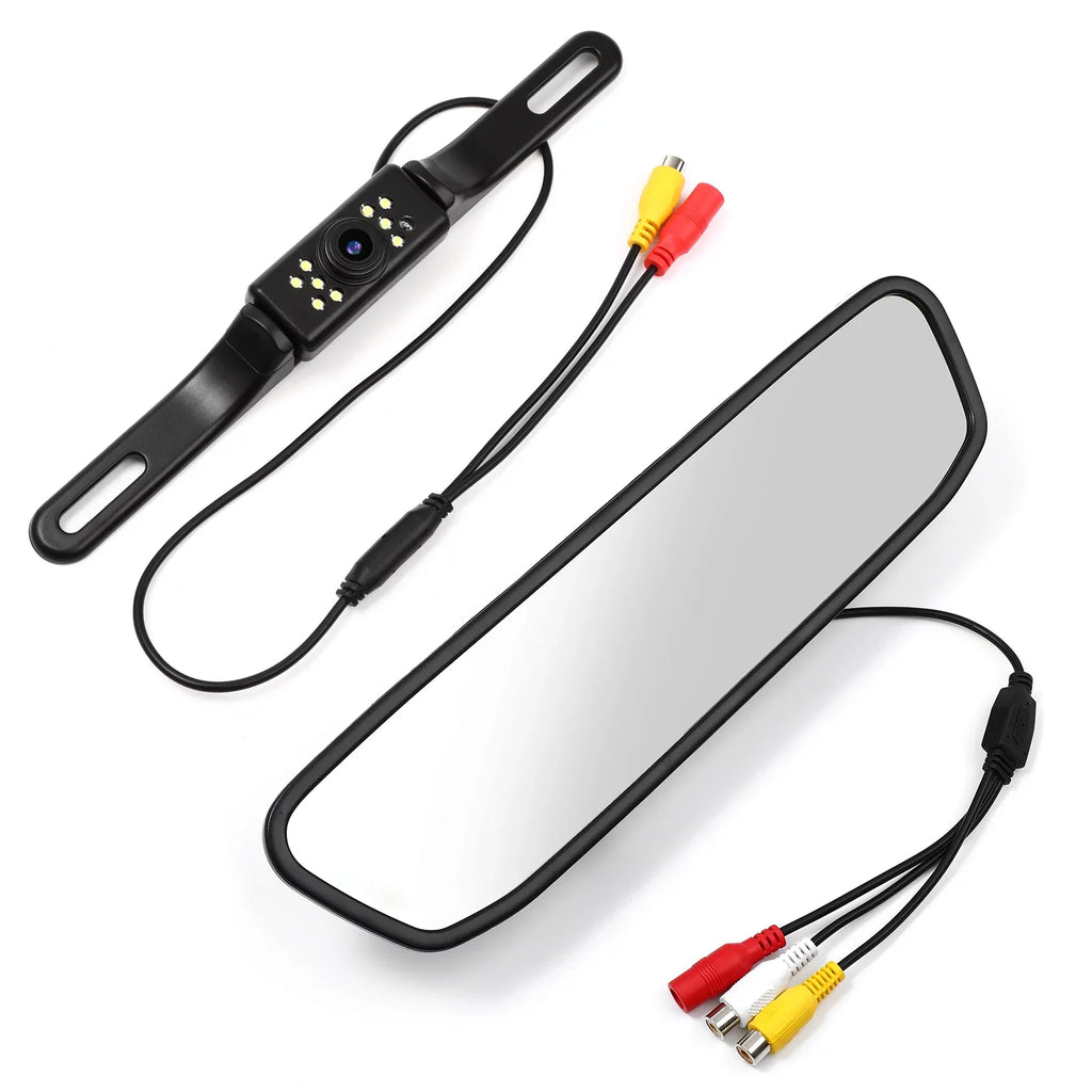 Camera System Car View Reverse Parking Cam Driving Night 4.3" Backup Camera Camera Mirror Rear Vision Vehicles Cheefull