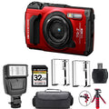 Tough Extra (Red) + Kit Battery Olympus Flash Camera - 32GB Digital -7 +